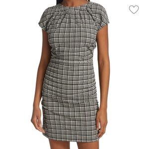 GANNI Stretch Seersucker Gingham Minidress